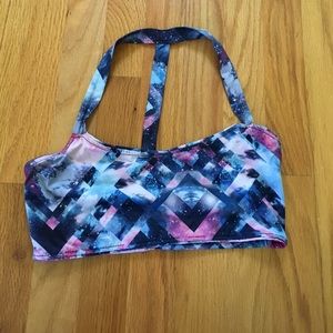Galaxy print bikini top / sports bra